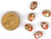 6 9mm Red Cloisonné Ovals